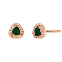 Jane Emerald and Diamond Earrings - Ele Keats Jewelry