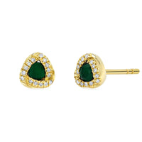 Jane Emerald and Diamond Earrings - Ele Keats Jewelry