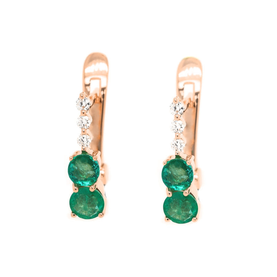 Kay Emerald and Diamond Earrings - Ele Keats Jewelry