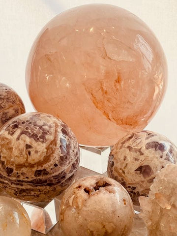 Hematoid Quartz Sphere – Large Crystal for Strength & Clarity
