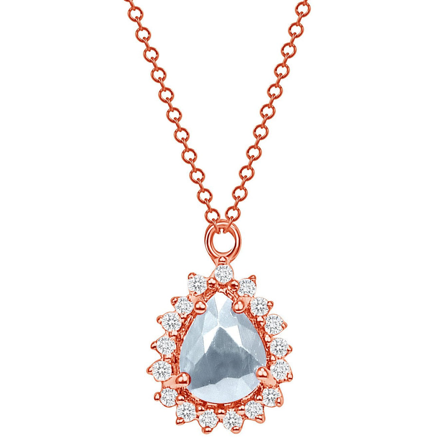 Marie Aquamarine and Diamond Necklace - Ele Keats Jewelry