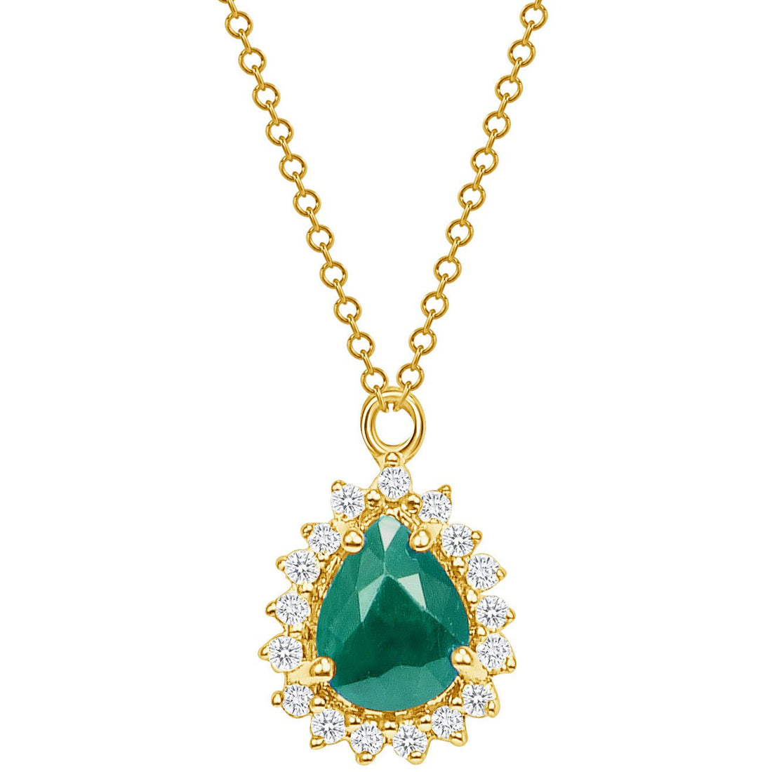 Marie Emerald and Diamond Necklace - Ele Keats Jewelry