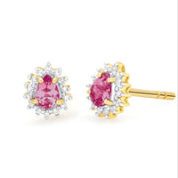 Marie Pink Tourmaline and Diamond Earrings - Ele Keats Jewelry