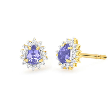 Marie Tanzanite and Diamond Earrings - Ele Keats Jewelry