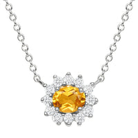 Mia Citrine and Diamond Necklace - Ele Keats Jewelry