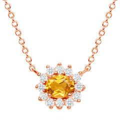 Mia Citrine and Diamond Necklace - Ele Keats Jewelry