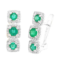 Morgan Emerald and Diamond Earrings - Ele Keats Jewelry