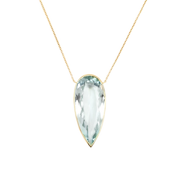 Pear-Shaped Aquamarine Divinity Necklace