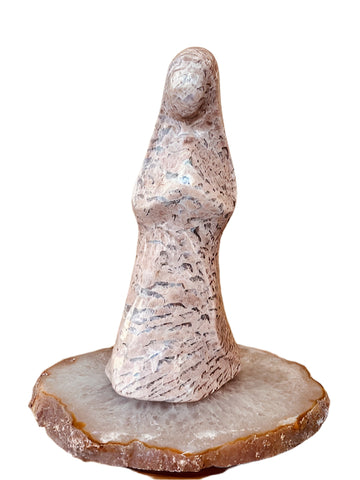 Decorative stone sculpture on a white background