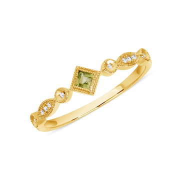 Precious Peridot and Diamond Ring - Ele Keats Jewelry