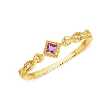 Precious Pink Sapphire and Diamond Ring - Ele Keats Jewelry