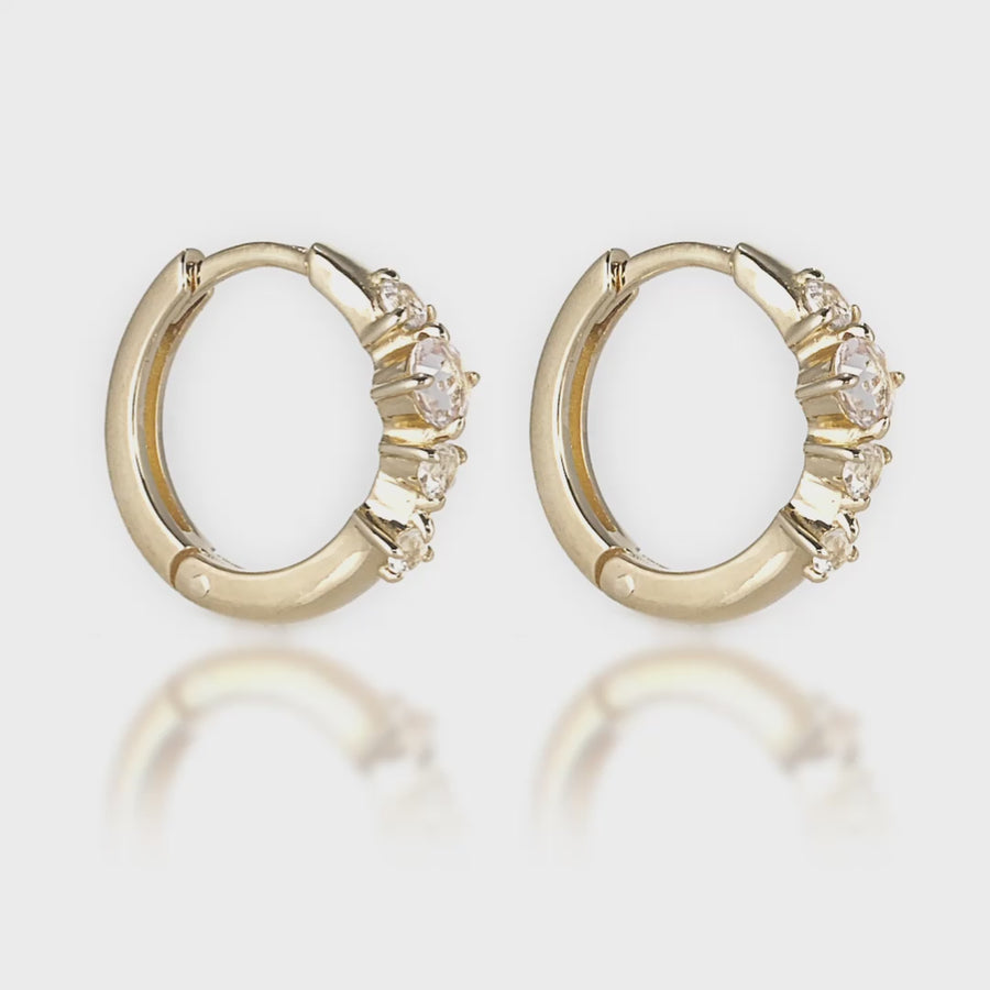 Weaver Earrings with White Sapphire