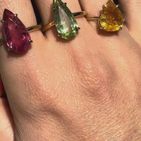 One of a Kind Pear Shaped Green Tourmaline