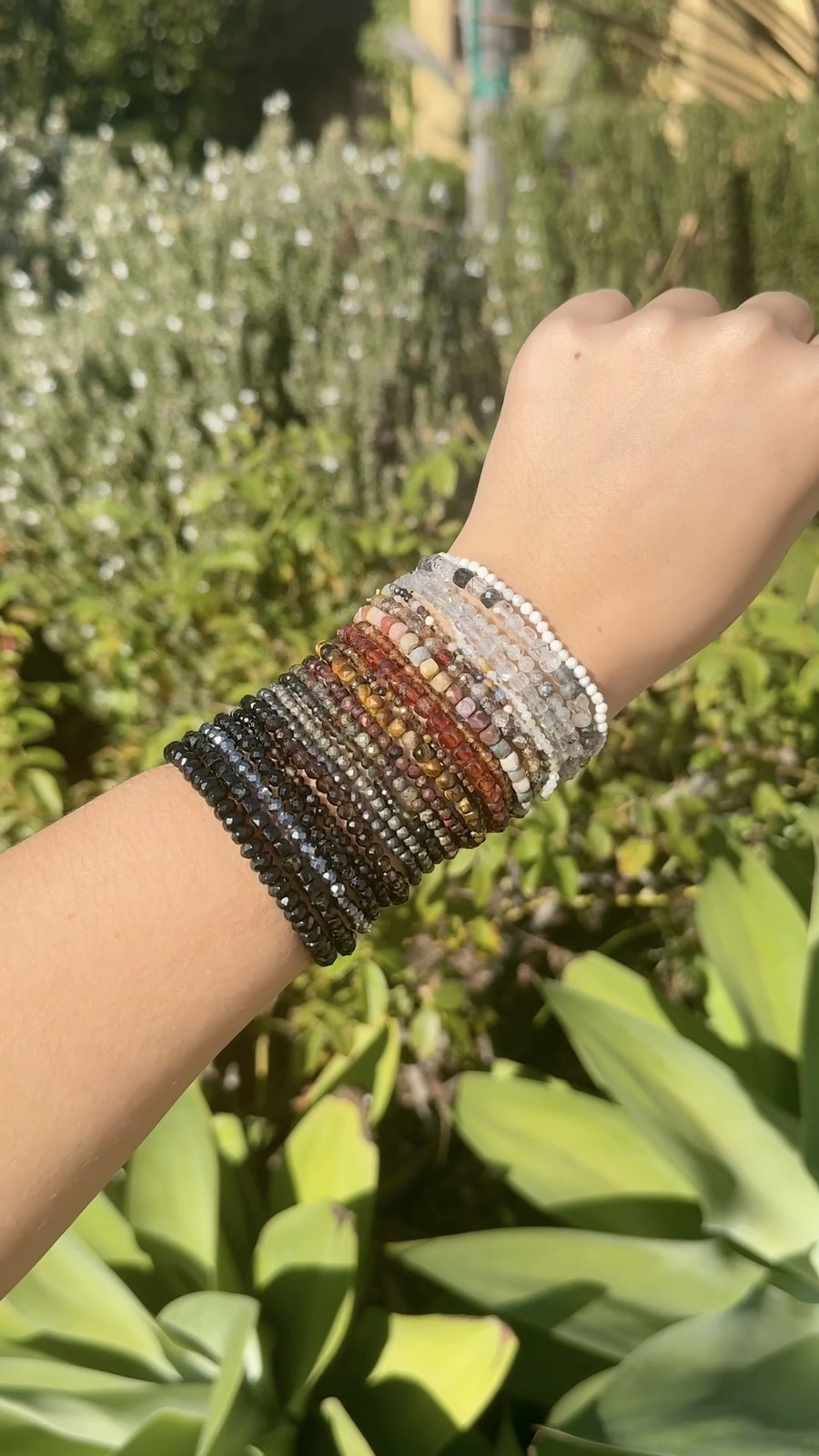 Faceted Clear Quartz Beaded Bracelet