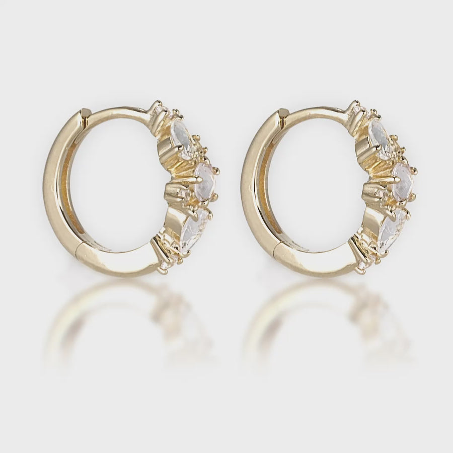 Garland Earrings with White Sapphire