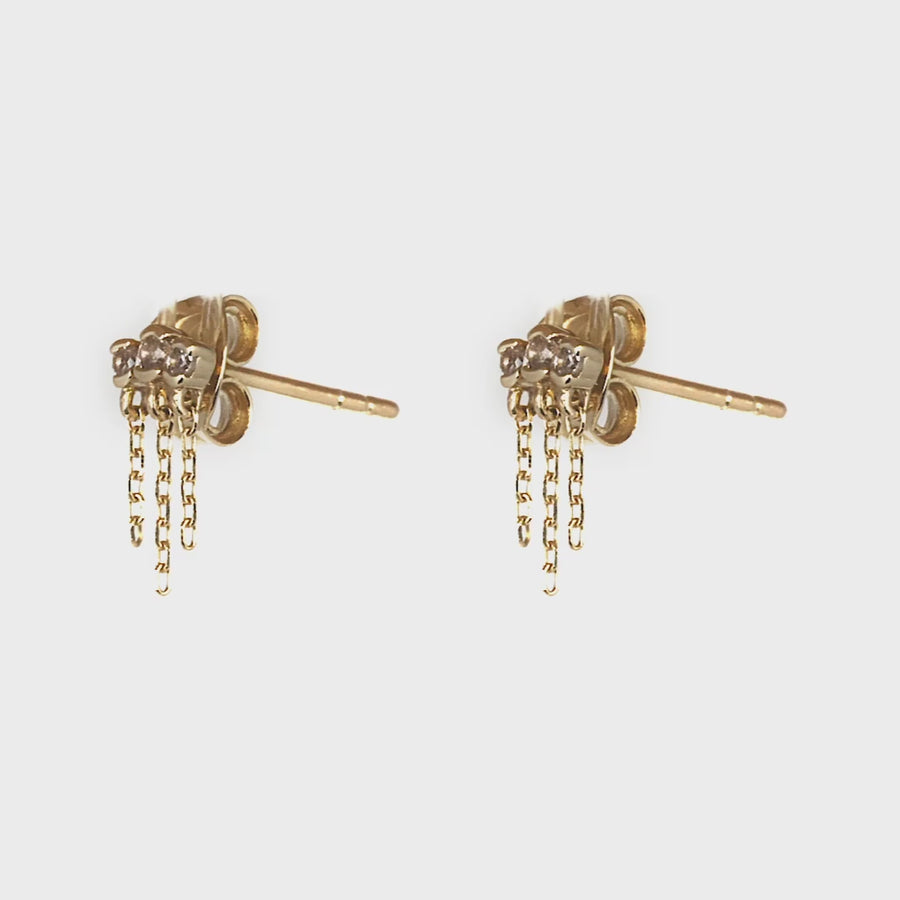 Gaze Earrings with Diamond