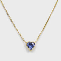 One of a kind Tanzanite Heart Necklace