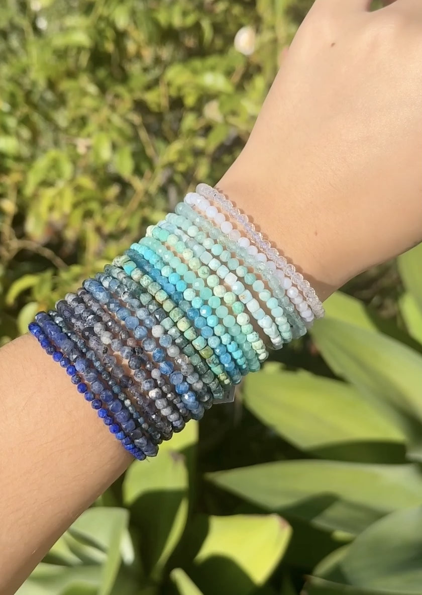 Faceted Amazonite Beaded Bracelet