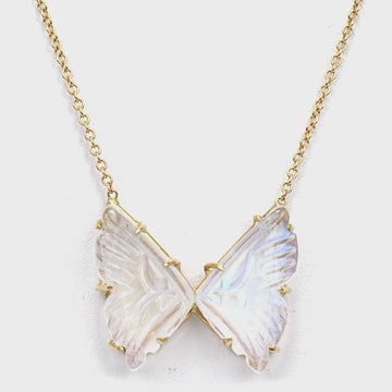 One of a kind Moonstone Butterfly Necklace
