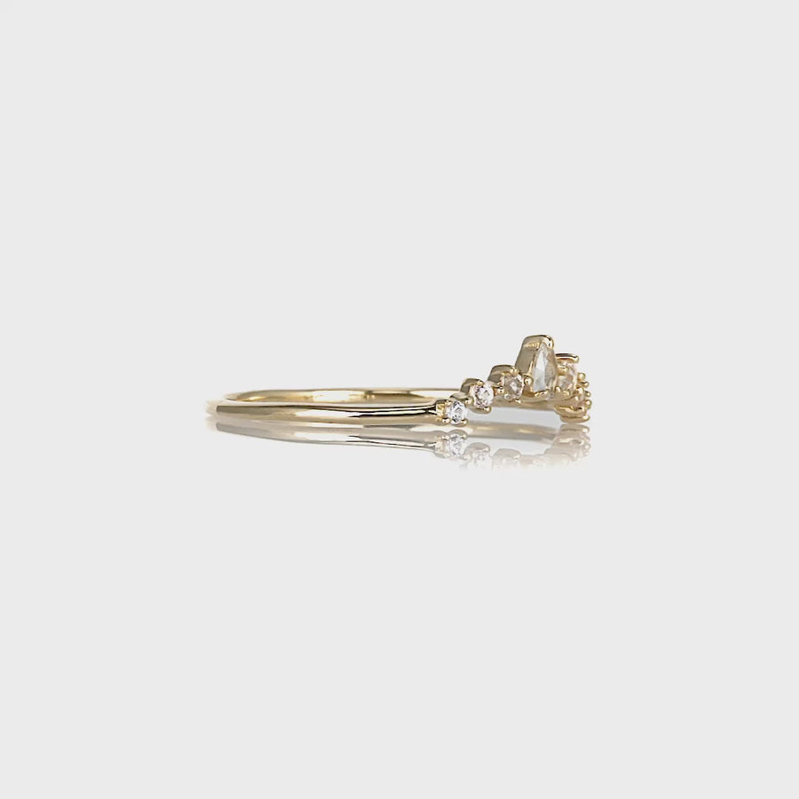 Consciousness Ring with White Sapphire