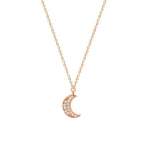 Quarter Moon Diamond Necklace - Ele Keats Jewelry