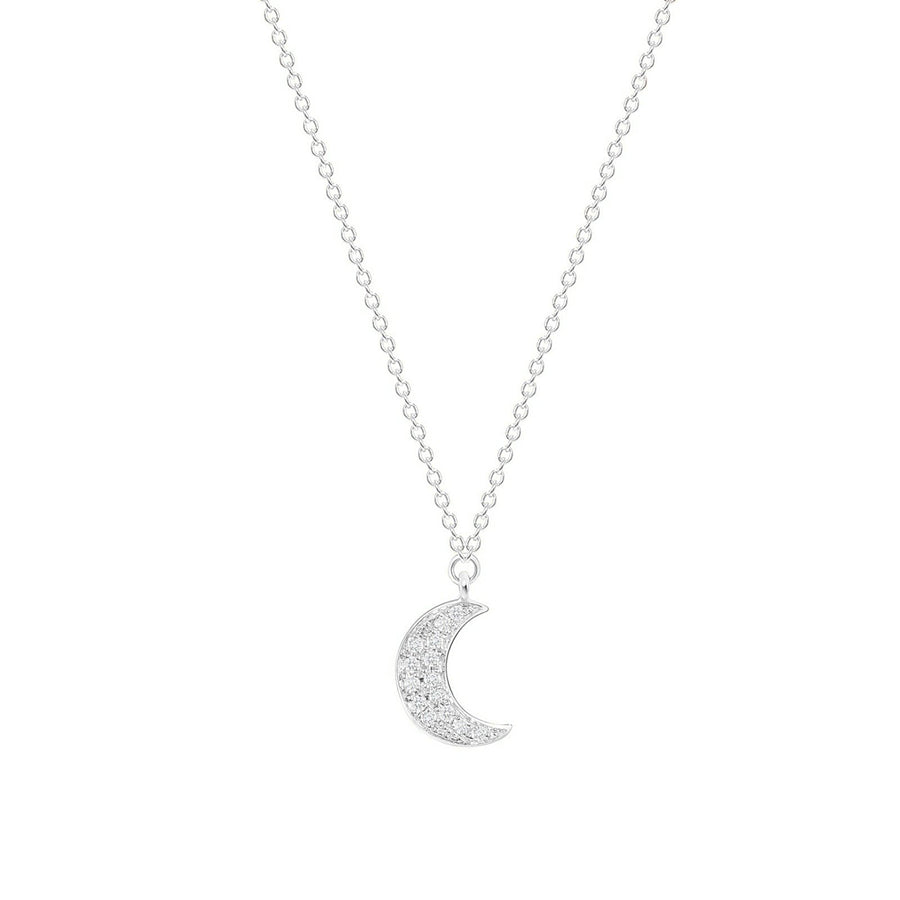 Quarter Moon Diamond Necklace - Ele Keats Jewelry