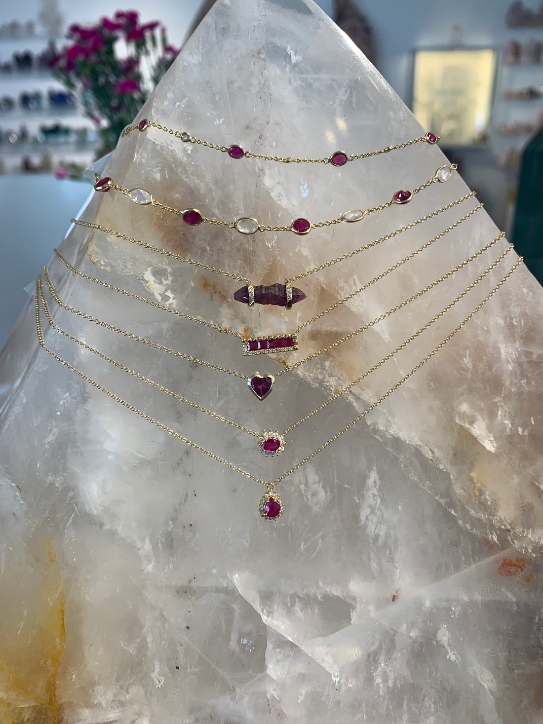Barina Necklace in Ruby