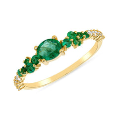 Sanctuary Emerald and Diamond Ring
