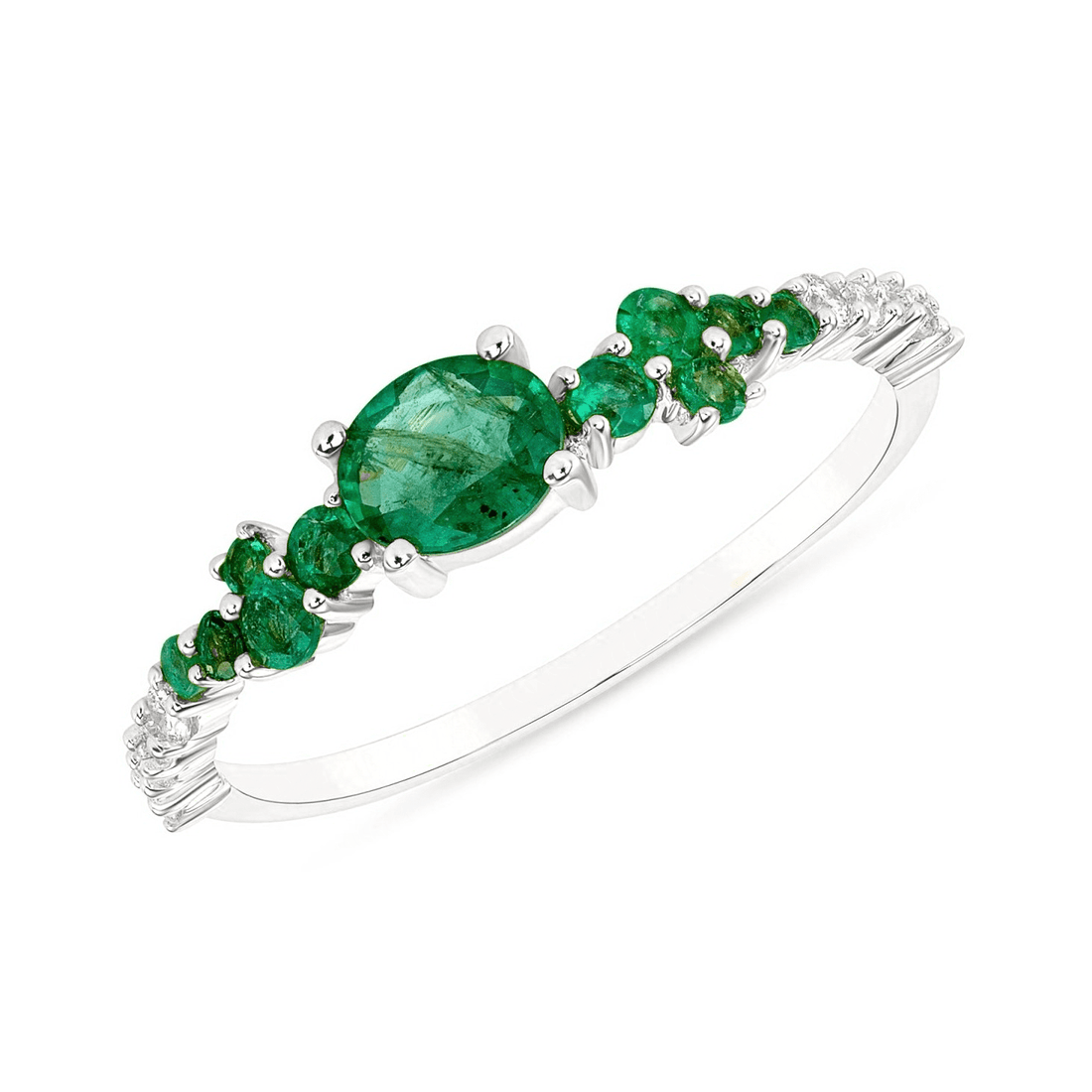 Sanctuary Emerald and Diamond Ring - Ele Keats Jewelry