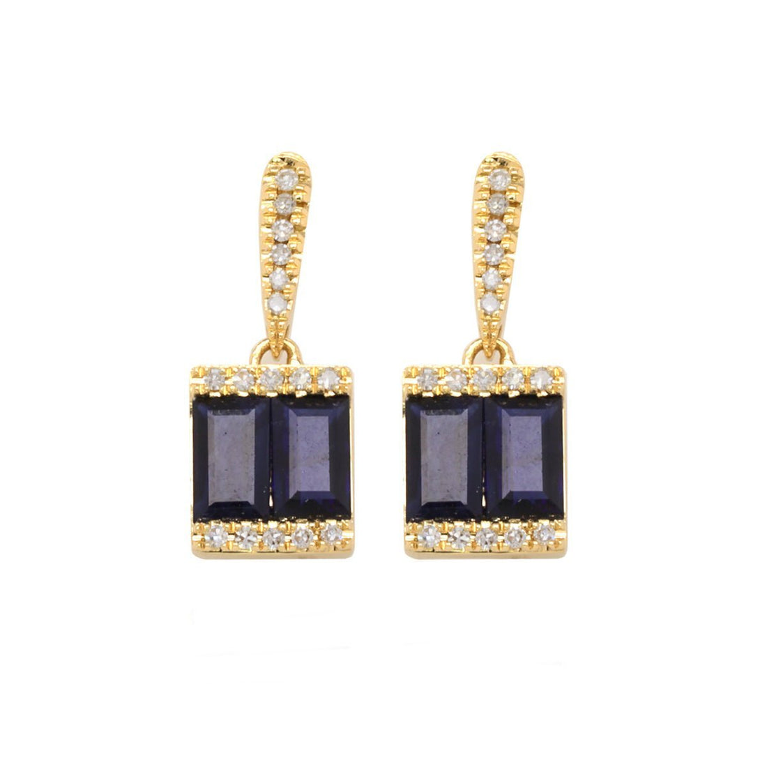 Shine Blue Sapphire Earrings - Ele Keats Jewelry