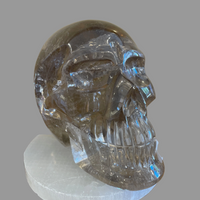 Hand-Carved Smoky Citrine Skull