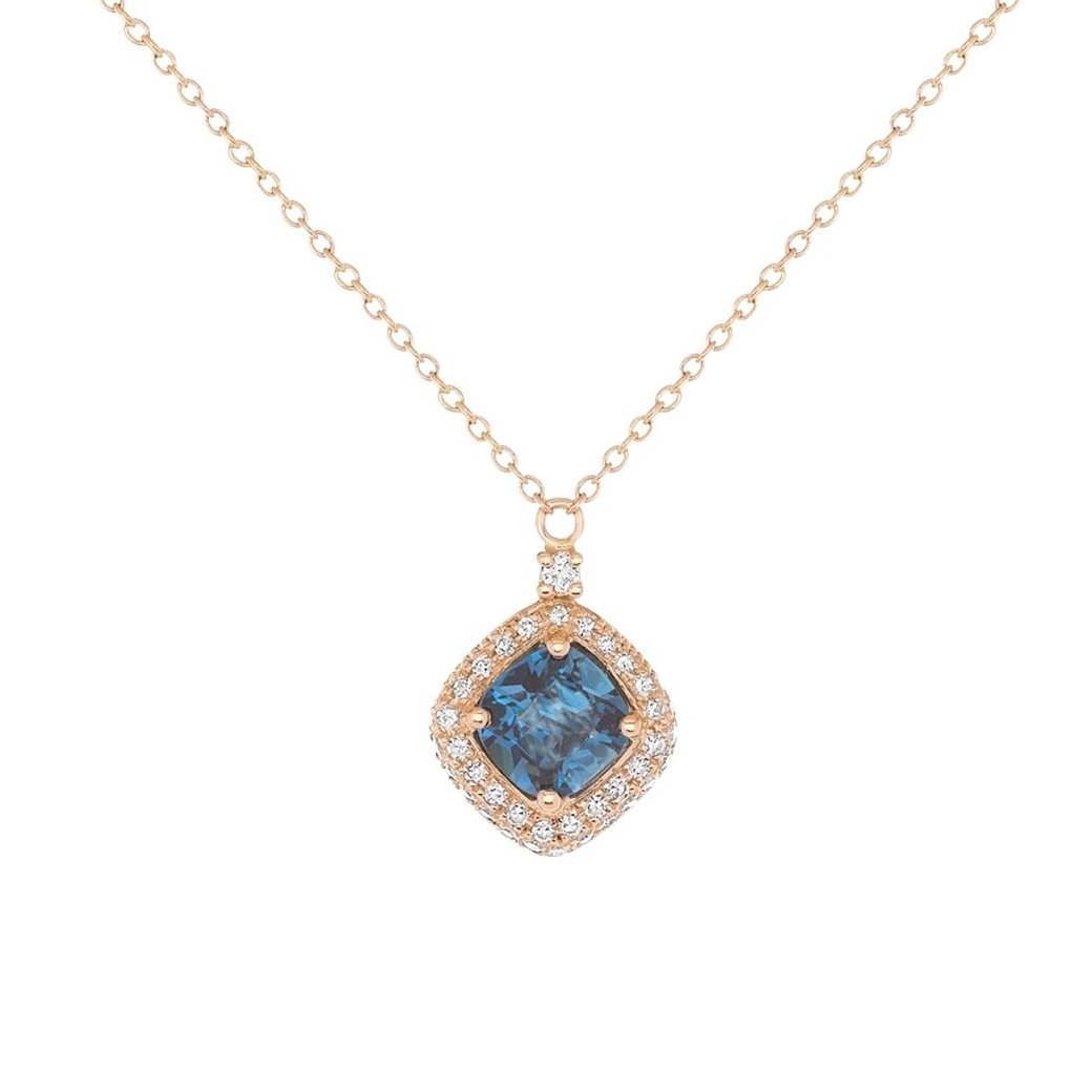 Something Blue London Blue Topaz Pendant - Ele Keats Jewelry