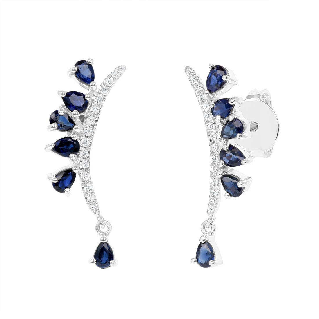 Sugar Plum Sapphire and Diamond Earrings