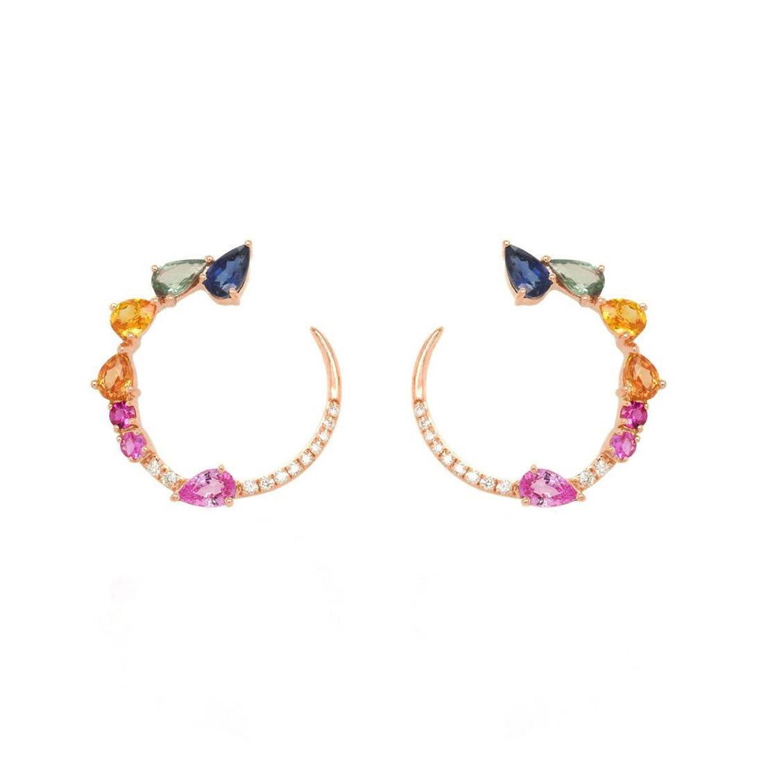 Transformation Multi Sapphire Earrings - Ele Keats Jewelry