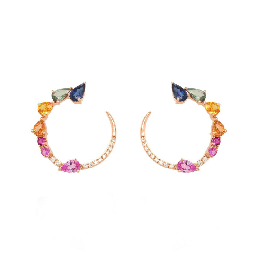 Transformation Multi Sapphire Earrings - Ele Keats Jewelry