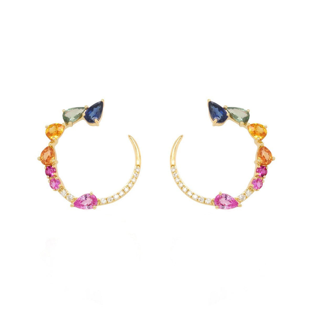 Transformation Multi Sapphire Earrings - Ele Keats Jewelry