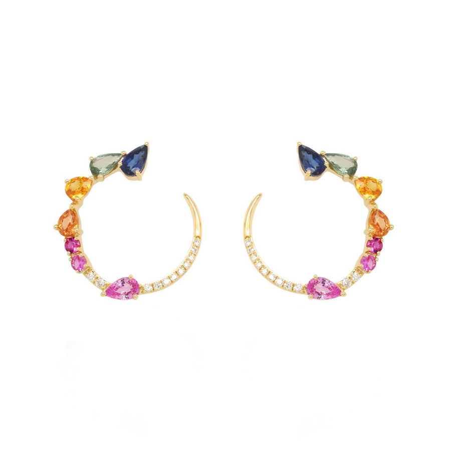 Transformation Multi Sapphire Earrings - Ele Keats Jewelry