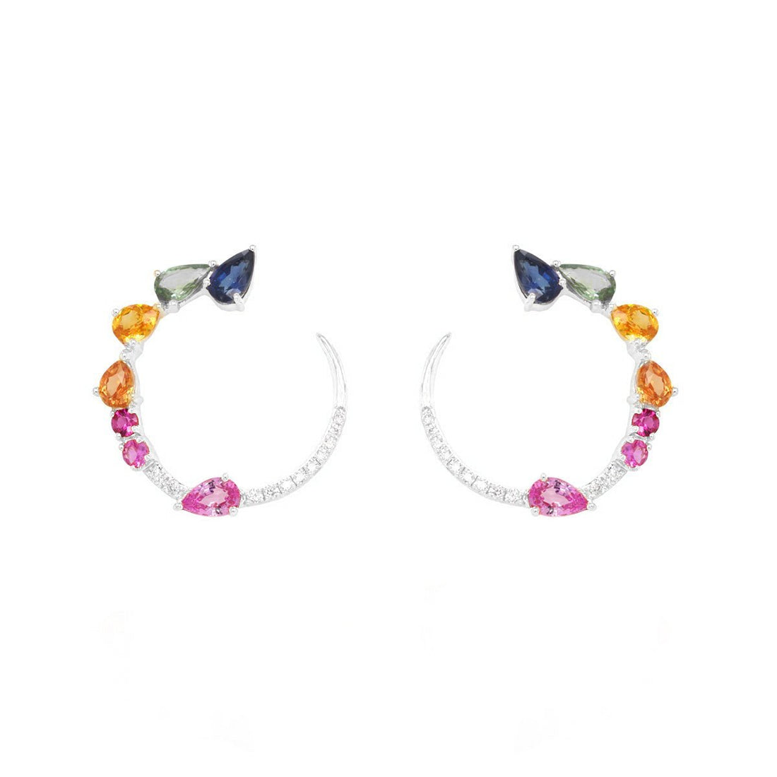 Transformation Multi Sapphire Earrings - Ele Keats Jewelry