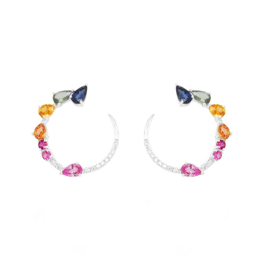 Transformation Multi Sapphire Earrings - Ele Keats Jewelry