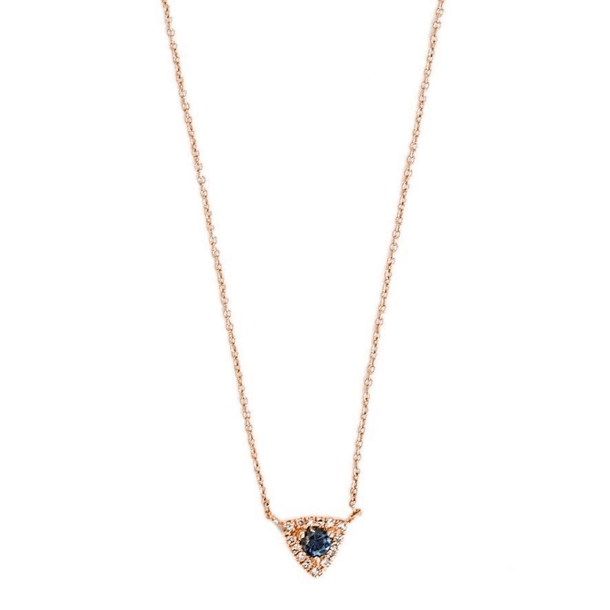 Trifecta Necklace with Sapphire