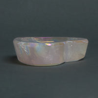 Angel Aura Rose Quartz Heart Bowl