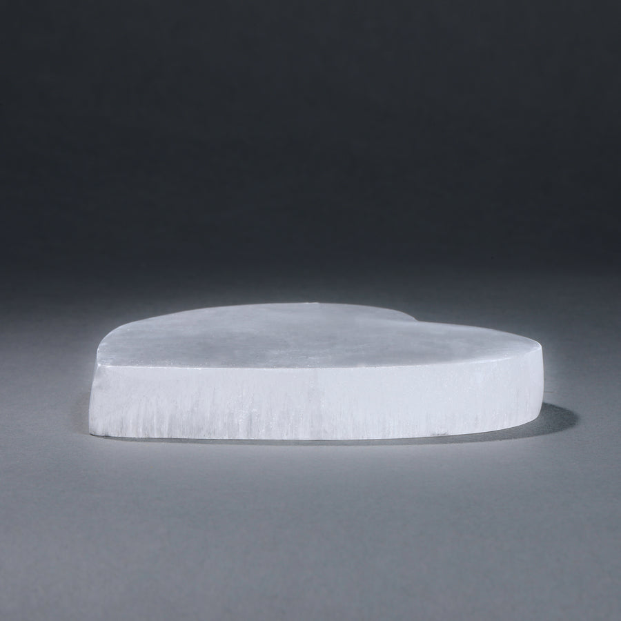 Selenite Heart Plate