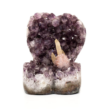 Amethyst Natural Heart with Calcite - Ele Keats Jewelry