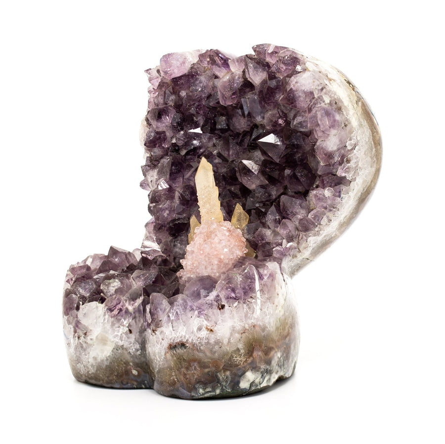 Amethyst Natural Heart with Calcite - Ele Keats Jewelry