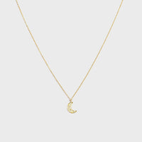 Quarter Moon Diamond Necklace