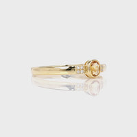 Circle Citrine Ring