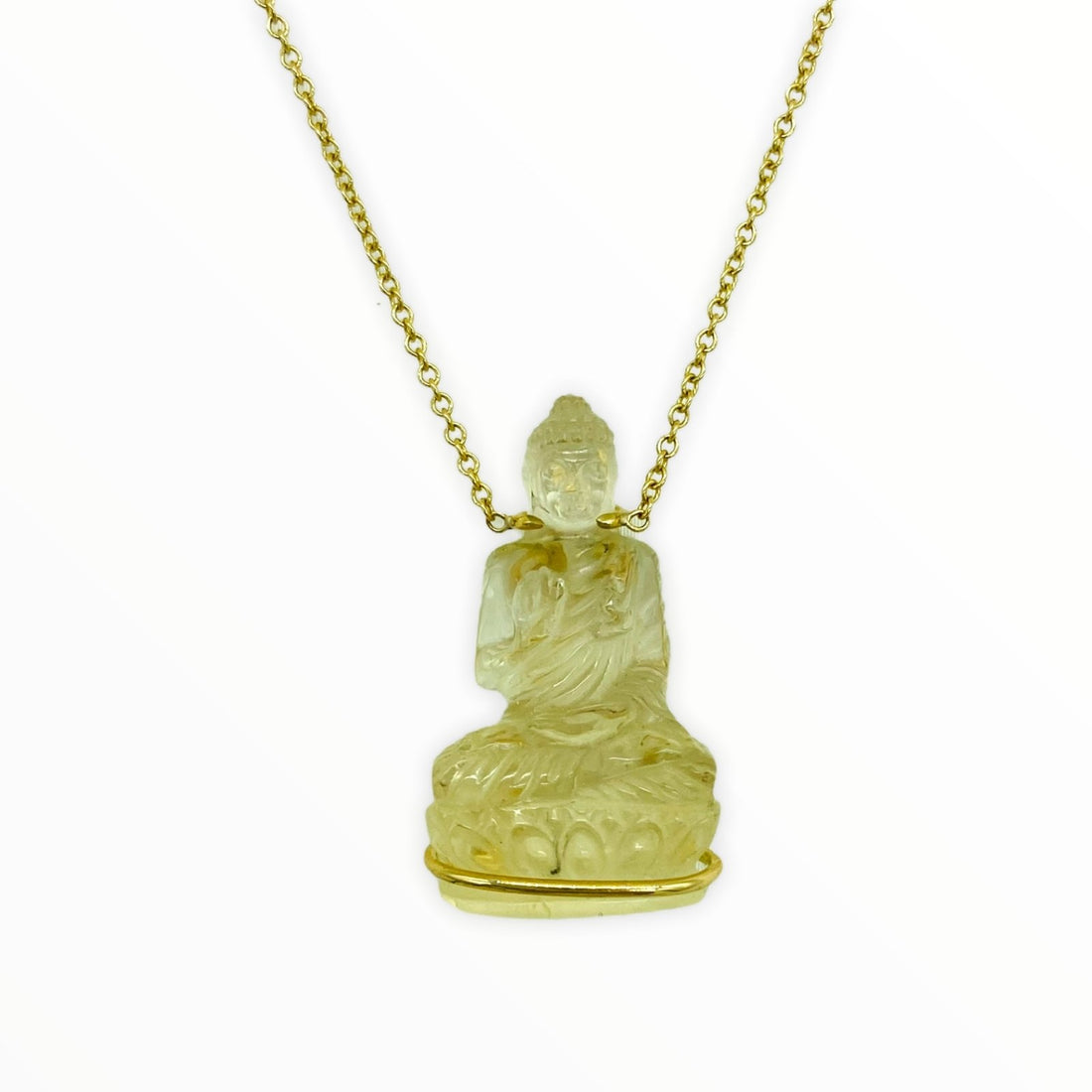 Citrine Buddha Necklace - Ele Keats Jewelry