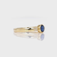 Circle Blue Sapphire Ring