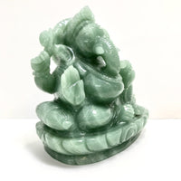 Green Quartz Laying Ganesh - Ele Keats Jewelry