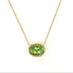 Green Tourmaline Divinity Necklace - Ele Keats Jewelry